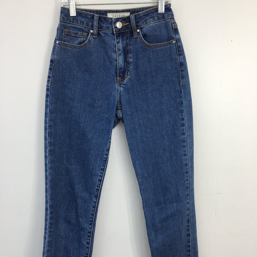 PacSun Mom Jean High Rise Stone Wash Denim Jeans Size 0 EXCELLENT Condition